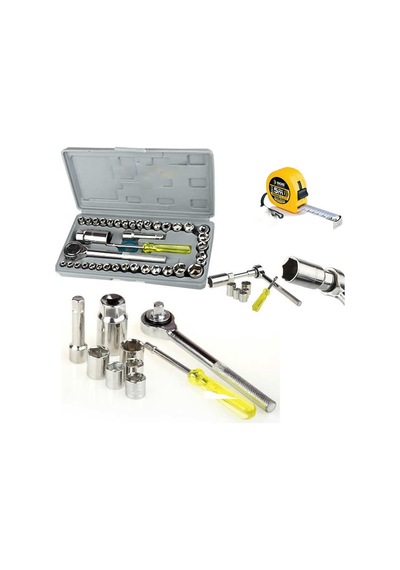 Lokma Takımı Krom Kaplı Çelik 40 Parça Cırcırlı Lokma Seti + N11.9760
