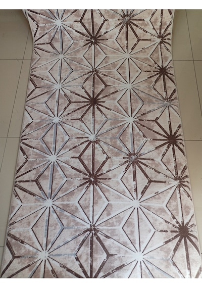 Venüs Kahverengi Halı Yıkanabilir Kaymaz Taban Dört Mevsimlik Salon, Banyo, Balkon Genç Odası Kesme Halı