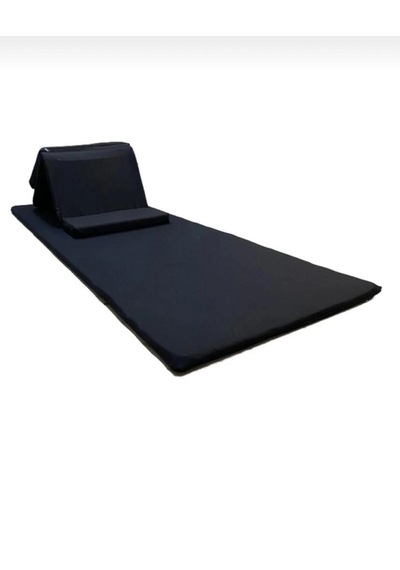 Backjack Meditasyon Sandalyesi Destekli Yer Minderi + 60x180 Kumaş Mat - Backjack 3xl Siyah