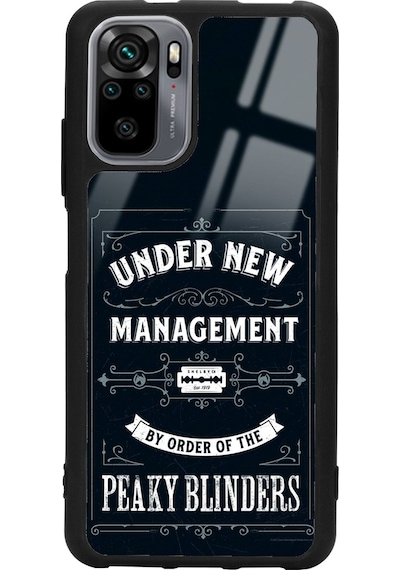 Xiaomi Redmi Note 10 - 10s Peaky Blinders Management Tasarımlı Glossy Telefon Kılıfı Siyah