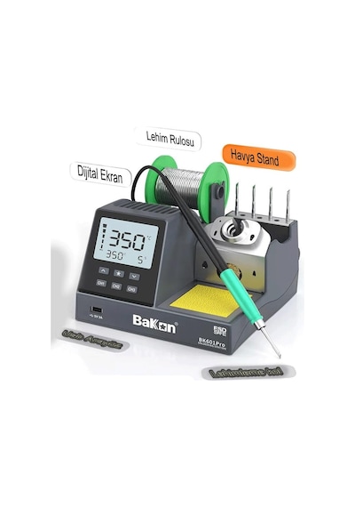 Bakon Bk601 Pro İntelligent Isı Ayarlı Havya İstasyonu 120w