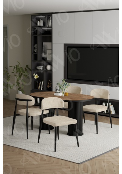 Avvio Egos Bohem Ayak Siyah Polo Sandalye 80x140 Mutfak Masa Sandalye Takımı Akçaağaç Avvio Egos Bohem Ayak Siyah Polo Sandalye 80x140 Mutfak Masa Sandalye Takımı Akçaağaç