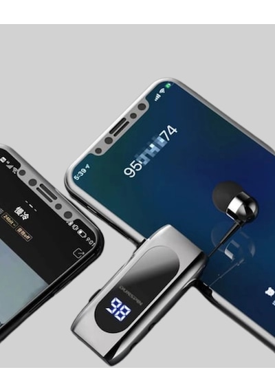 Bluetooth 5.2 Klipsli Kablosuz Kulaklık - Dijital Ekran & Titreşimli Uyarı Yeni Nesil