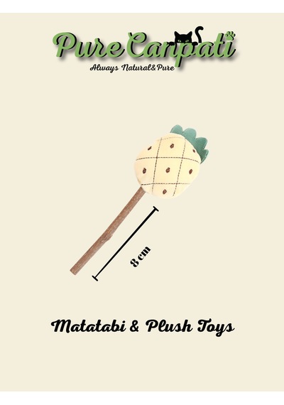 Purecanpati Matatabi Stick Peluş Kedi Oyuncağı Catnipli Doğal Oyuncak