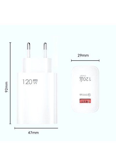 Buffer 120w Usb Hızlı Type C Uçlu Kablolu Şarj Aleti