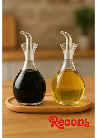 Morponi 2 Adet 900 ML Borosilikat Tombul Cam Yağdanlık Ve Altlık Yağlık Sirkelik Şeffaf