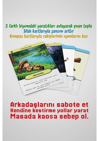 Hunt Zarlı Kart Oyunu Rekabetçi Ve Eğlenceli Kutu Oyunu Standart