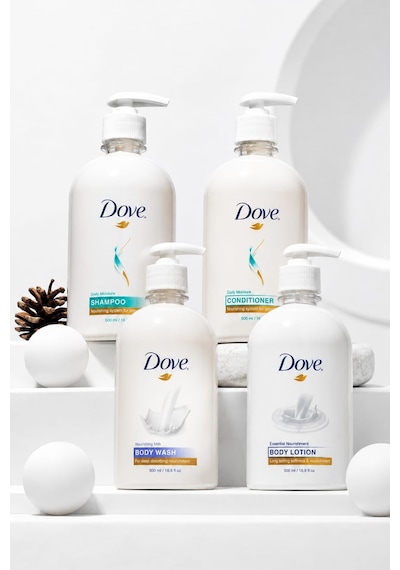 Dove 4'lü Bakım Seti 500 Ml -daily Moisture Şampuan + Saç Kremi + Body Wash + Vücut Losyonu