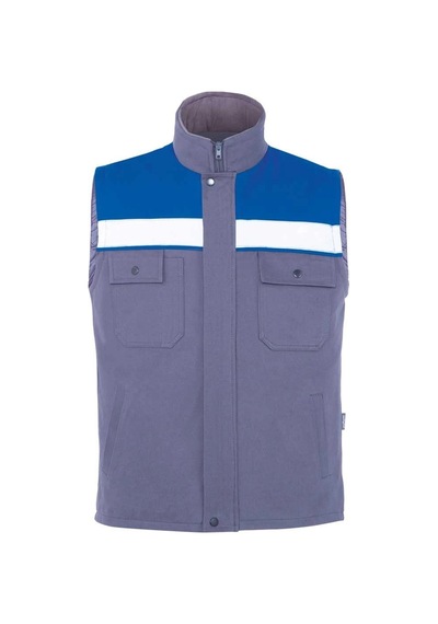 My Form Winto 7/7 Gabardin Kapitoneli Kışlık Yelek-grı Sax Gri - Mavi