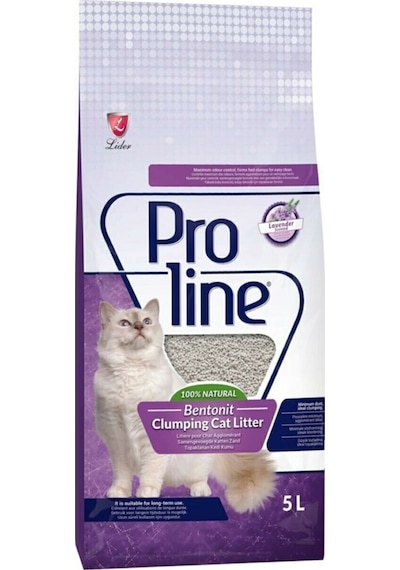 Proline Lavanta Kokulu Kalın Topaklaşan Bentonit Kedi Kumu 5 L