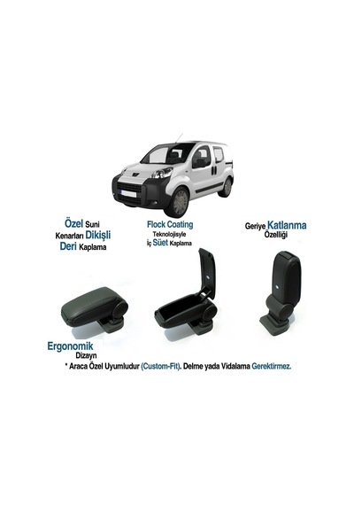 Peugeot Bipper Araca Öel Koldayama Vidasız Kolçak 2008 2009 2010 2011 2012 2013 2014 2015 2016