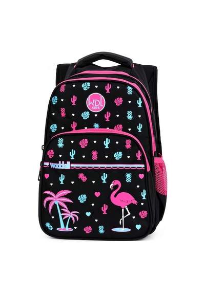 Okul Sırt Çantası Flamingo Yarasa Süngerli Sırt Destekli Öğrenci Günlük Çanta 38x28x14 Cm Çok Renkli