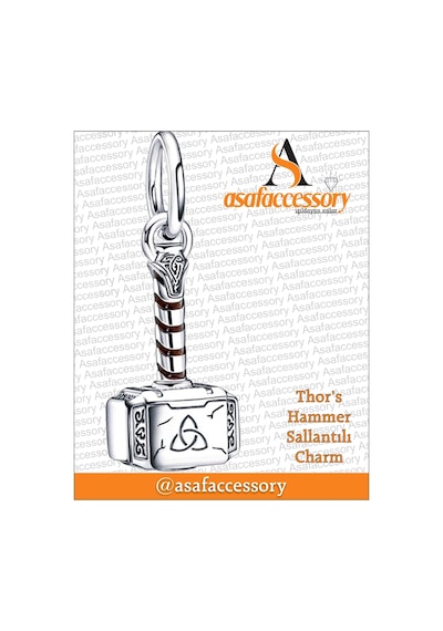 Avengers Thor Çekiç Mjolnirs Charm Gümüş Kaplama