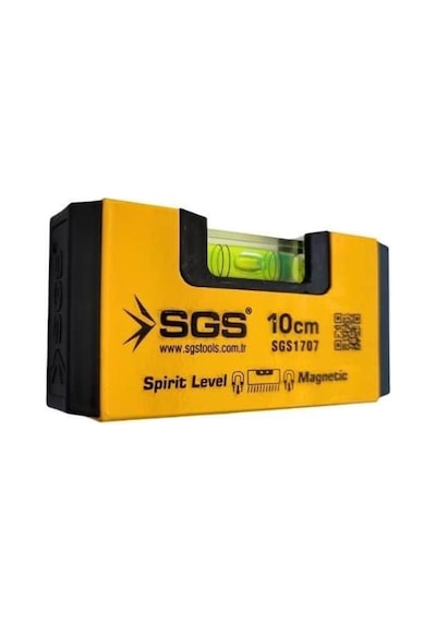 Sgs 1707 Alüminyum Mıknatıslı Su Terazisi 10 Cm