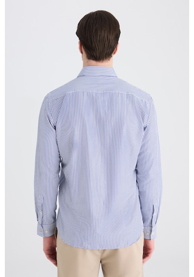 Twn Slim Fit Saks Mavi Çizgili Gömlek 5ef02hd04282m 750