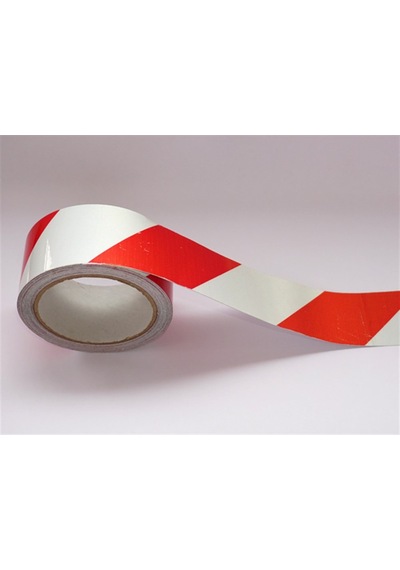 Kırmızı - Beyaz Reflektif Bant, Reflektif Şerit 5 Cm X 10 M (534231996)