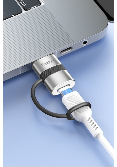 Earldom Ot91a Tak Çalıştır Usb To Type-c Dönüştürücü - Gümüş M414