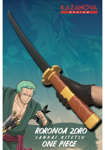 Kazanova Design Zoro Sandai Kitetsu Katlanabilir Katana Figür 98 Cm One Piece Anime Cosplay