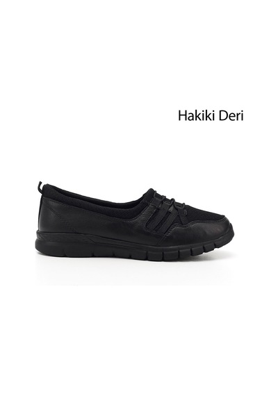 Gönderi(R) Gönderi R Kadın Siyah Dolgu Taban Hakiki Deri Comfort Ayakkabı Ddza77542130 Siyah