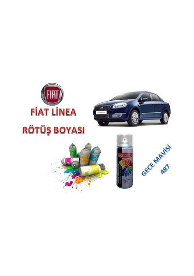 Fiat Linea Rötuş Boyası Gece Mavisi 487 Sprey Boya 400Ml. (520384816)
