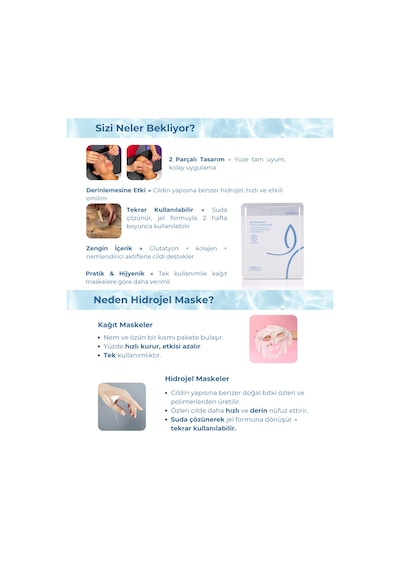 Beauugreen Glutatyon Hidrojel Maske 1 Adet