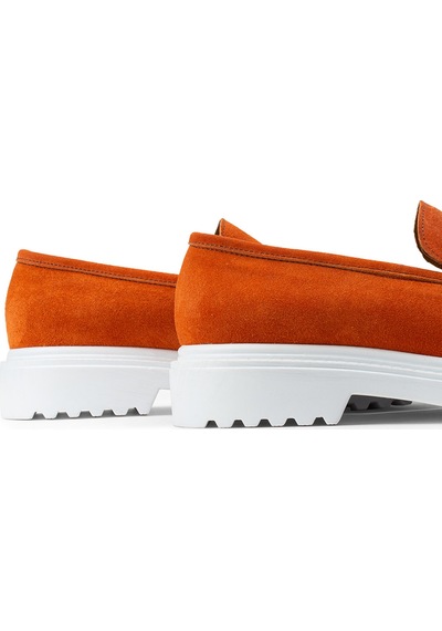Deery Hakiki Süet Turuncu Tokalı Loafer Kadın Ayakkabı - 01902ztrcp01 Turuncu
