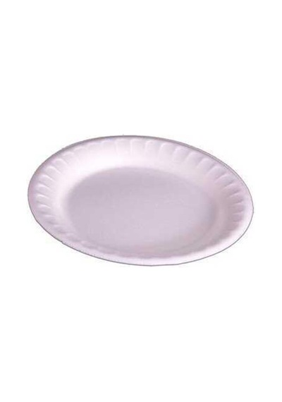 Köpük Tabak 19 Cm 100 Adet Beyaz