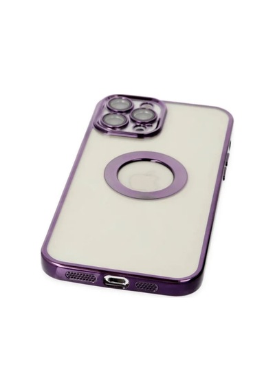 Jenerik Apple iPhone Uyumlu  Uyumlu 12 Pro Kılıf Slot Silikon - Mor