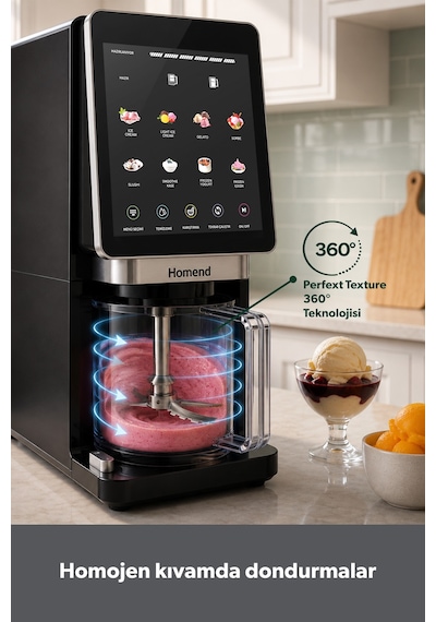 Homend IceArtizan 8-in-1 Dondurma Ve Frozen Makinesi