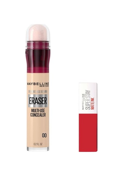 New York Instant Anti Age Eraser Kapatıcı 00 Ivory & Mini Super Stay Matte Ink Likit Mat Ruj 20 Pioneer Makyaj Seti Belirtilmemiş