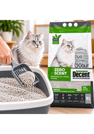 Decent Kokusuz Topaklanan Kedi Kumu 10 Lt