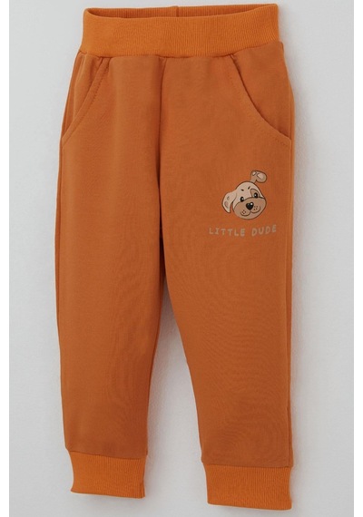 Breeze Erkek Bebek Eşofman Takımı Sevimli Köpekçik Baskılı 6 Ay-2 Yaş, Krem Krem