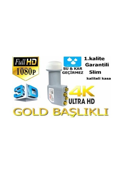 Starsat 4 Çıkışlı 4'Lü Dörtlü Lnb 3D 4K Full Hd Uyumlu