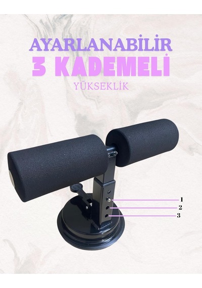 Vantuzlu Mekik Çekme Spor Aleti Metal Karın Egzersizi Evde Spor Egzersiz