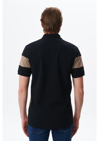 AR-MA Arma Erkek Regular Fit Çok Renkli % 100 Pamuk Pike Polo Yaka Tişört Y29374356102 Siyah