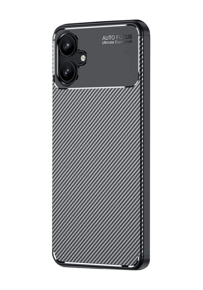 Samsung Galaxy A06 Kılıf Auto Focus Karbon Kapak - Siyah
