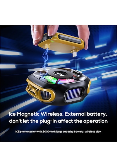Memo Cx12 Telefon Soğutucu Fan Powerbanklı Radyatörü Magsafe Rgb