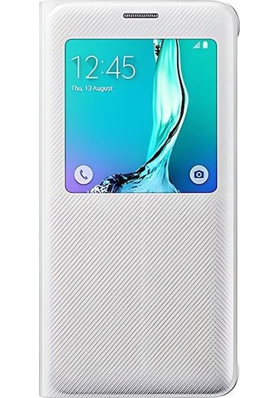 Galaxy S6 Edge Plus İle Uyumlu Kılıf S View Cover Ef-cg928pwegtr Beyaz