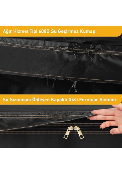 Haegs Bahçe Mobilya Minderi Saklama Çantası Hurç, Organizer, Düzenleyici Depolama Hurcu 275 Lt Siyah