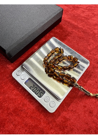 Albos Mücevherat Litvanya Damla Kehribar 20 Gram Tesbih Kapsül Kesim Sarı Aksesuar