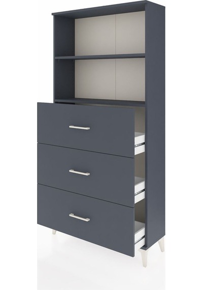 Arges Dolap 2 Raflı 3 Çekmeceli 88x30x182 Antrasit-antrasit Antrasit Arges Dolap 2 Raflı 3 Çekmeceli 88x30x182 Antrasit-antrasit Antrasit