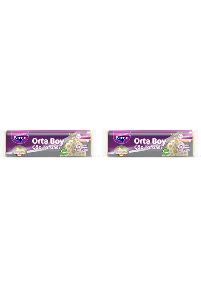 Büzgülü Çöp Torbası Limon Kokulu Orta Boy 2 Paketi