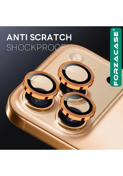 Forzacase Apple Uyumlu iPhone 17 Pro Max İle Kamera Camı Lens Koruyucu Halka Seti - Fc381 Lacivert