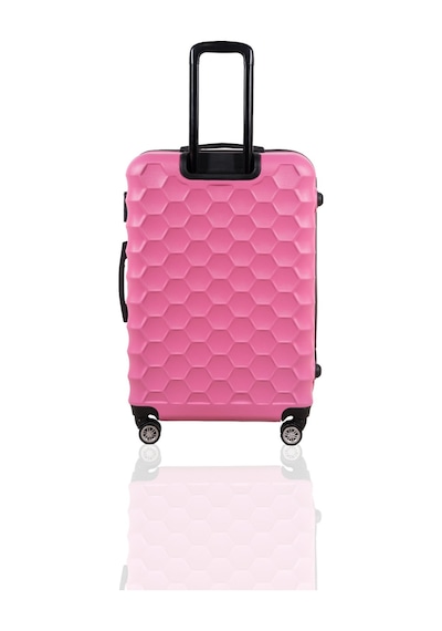 Polo&Sky Petek Model Pembe Renk Büyük Boy Valiz Bavul Pembe