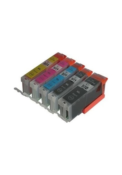 Canon Pıxma Mg5751 Uyumlu 5 Renk Kartuş Seti