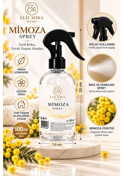 Oda Kokusu Sprey Mimoza Kalıcı Oda Parfümü 500 Ml