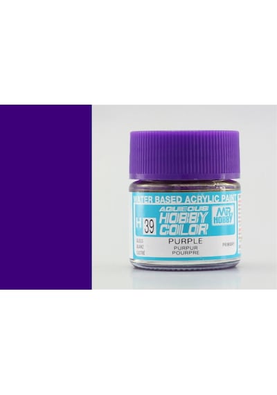 10 Ml. Purple Aqueous Serisi Maket Boyası, Mr.hobby H039 Standart