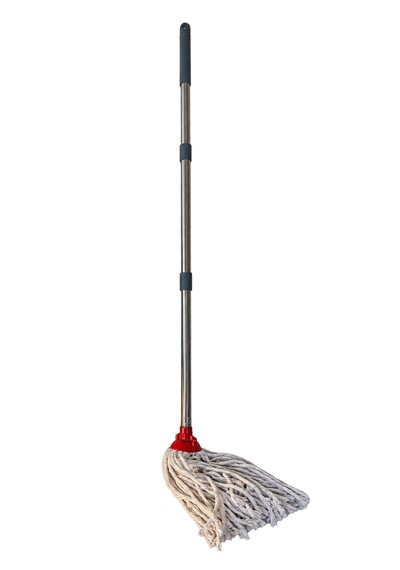 Temizlik Mop Seti - Yuvarlak Mop Ve Su Kovası Sıkma Hazneli 12 Lt Ve Saplı Mikrofiber Mop Seti-gri Kova