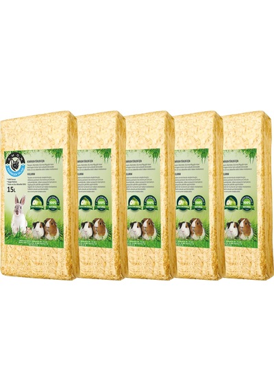 Doğal Elma Aromalı Tozsuz Kemirgen Talaşı 15 Lt. 5'li