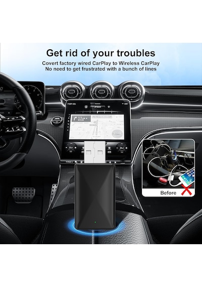 2 In 1 Kablosuz Carplay Adaptörü, Tak Ve Çalıştır Magic Link Carplay Kararlı Hızlı Bağlantı, Fabrika Kablolu Dönüştürme Kablosuz Carplay Dongle/android Otomobil Adaptörü 2016 +, İphone İos 9+ Belirtilmemiş 2 In 1 Kablosuz Carplay Adaptörü, Tak Ve Çalıştır Magic Link Carplay Kararlı Hızlı Bağlantı, Fabrika Kablolu Dönüştürme Kablosuz Carplay Dongle/android Otomobil Adaptörü 2016 +, İphone İos 9+ Belirtilmemiş